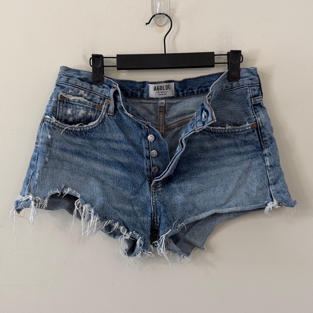 Agolde Parker Vintage Cut Off Short Dark Swapmeet Size 28 - Picture 4 of 7